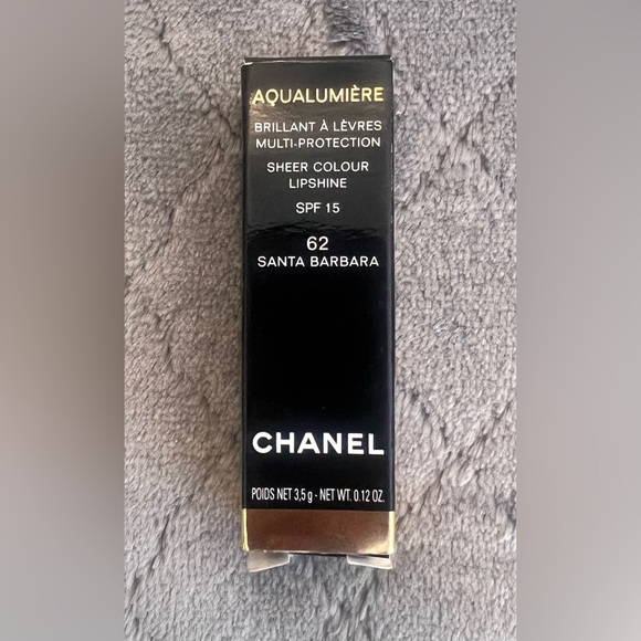 💯 Auth Chanel Aqualumiere Brilliant A Levres Lipshine SPF 15 #62 Santa Barbara - Picture 8 of 11